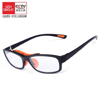 欧宝来L010运动眼镜可配近视眼镜框男专业防雾足球护目镜平光镜架打篮球眼镜