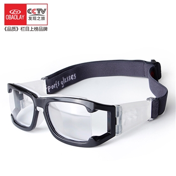 欧宝来L017篮球眼镜可配近视防雾防爆足球护目镜全框专业运动眼镜