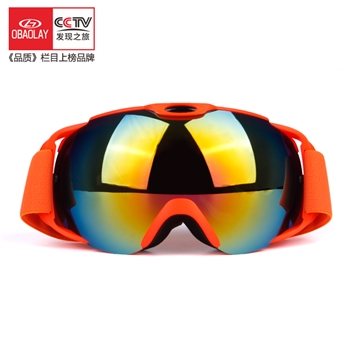 欧宝来H012双层镜片防雾防紫外线大球面多功能滑雪镜