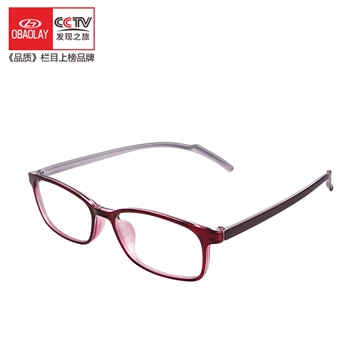 欧宝来T2014进口材质轻盈柔韧商务方框近视眼镜