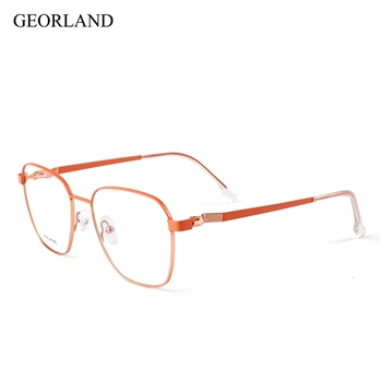 (GEORLAND)H30579大框金属防蓝光眼镜近视平光镜手机眼镜可配近视镜ins风