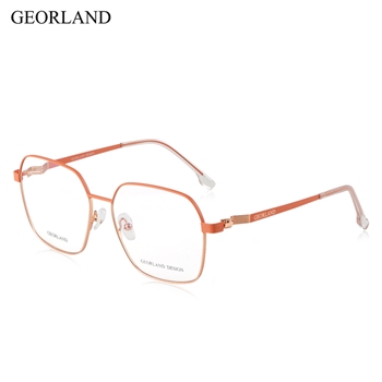 (GEORLAND）G30584金属复古眼镜架超轻全框多边形近视眼镜架宽边光学镜架