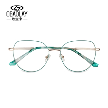 （OBAOLAY）GH7002新款简约金属眼镜架 经典款超 轻复古镜框平光镜可配近视