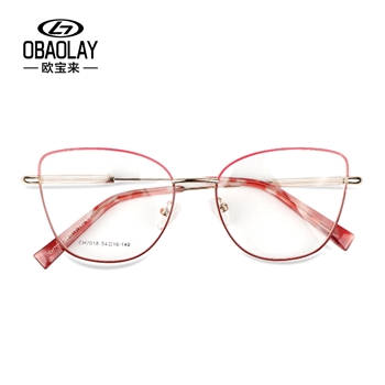 （OBAOLAY）GH7018新款简约金属眼镜架 经典款超 轻复古镜框平光镜可配近视
